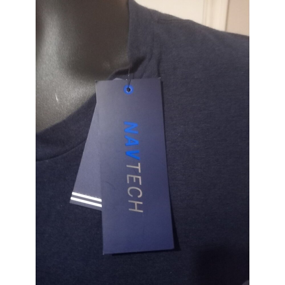 NWT Nautica Men's NAVTECH Blue Striped T-Shirt LS Crew Tee T-Shirt 2XL New - Picture 4 of 13